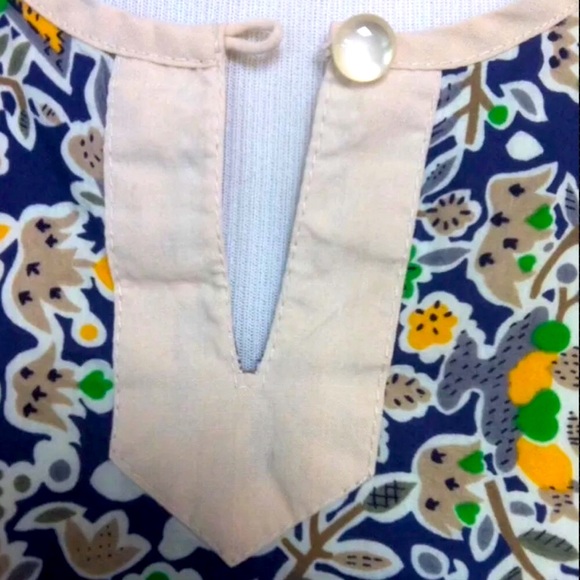 FLORAL🌺TUNIC Light Weight Airy Vintage Summer Boho House Dress Super Cute! Sz L - Picture 7 of 8